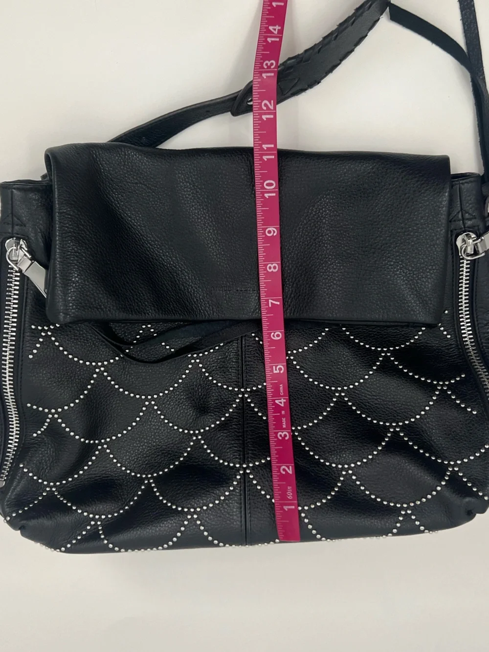 Aimee Kestenberg Bali Black Stud-Accent Hobo Bag